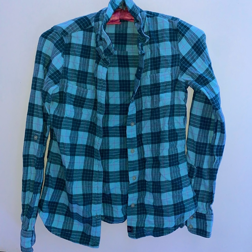 Girls north face flannel